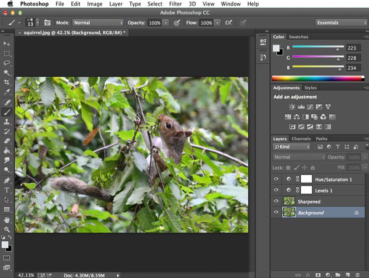 Photoshop interface with Pixc Retouch