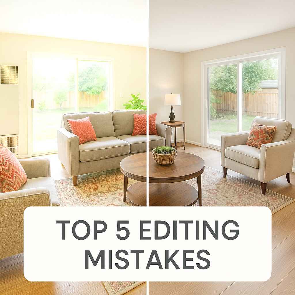 Top 5 Mistakes to Avoid in Real Estate Photo Editing