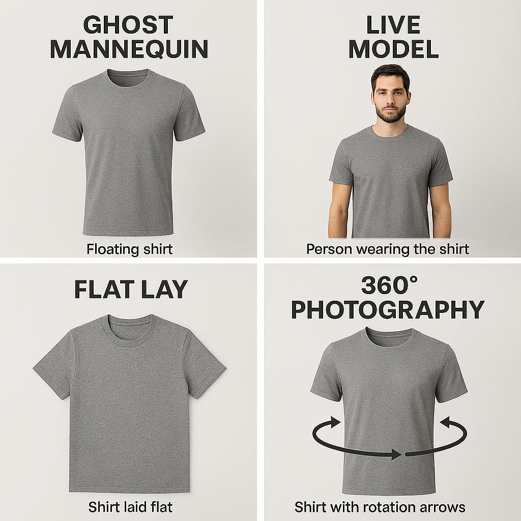 Ghost Mannequin Editing vs Other Product Photography Methods