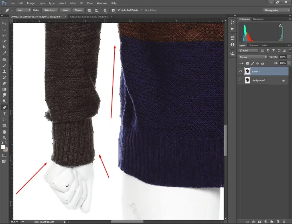 Isolate the clothing with a Clipping Path
