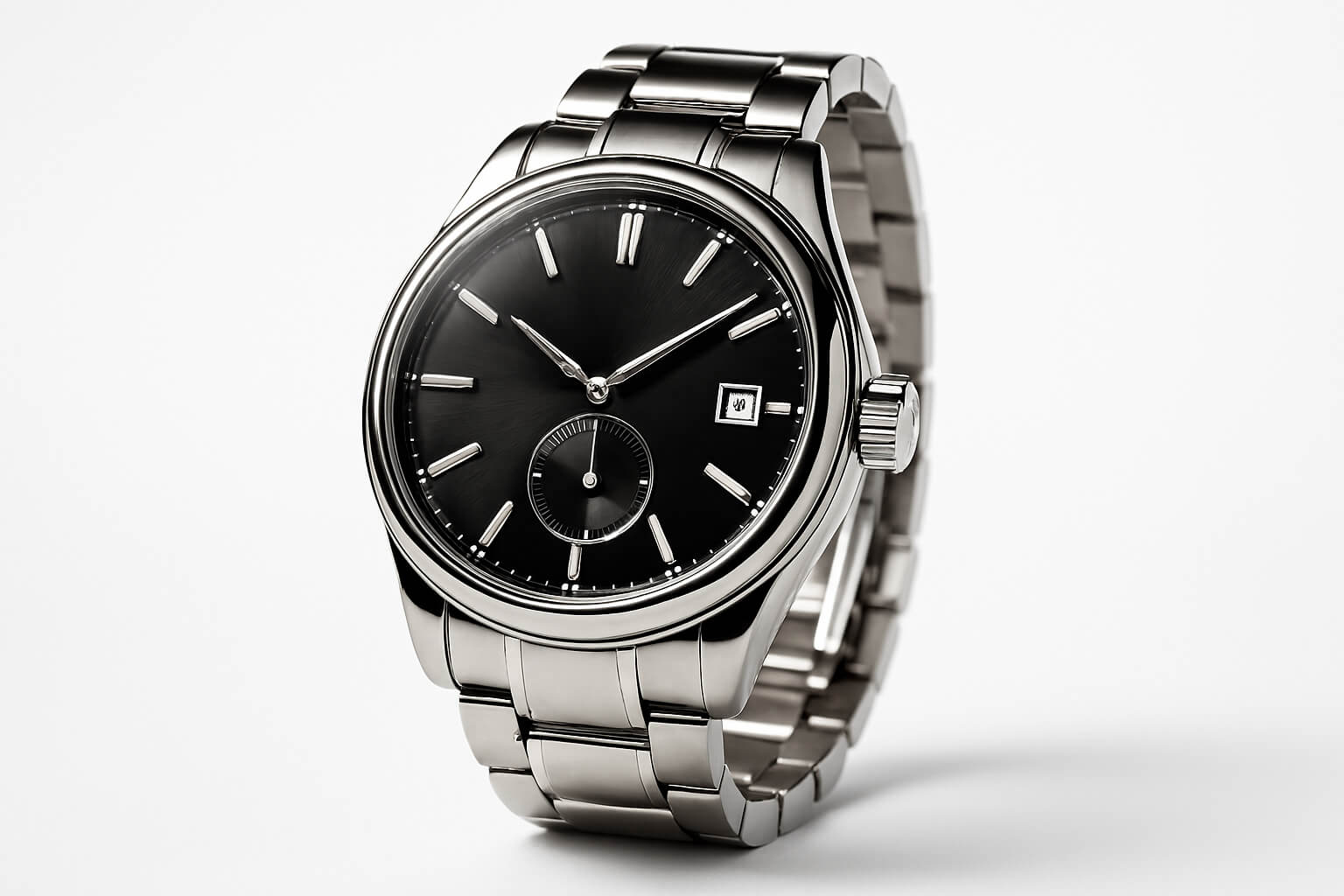 Professional luxury watch product photography after layer masking service with clean white background