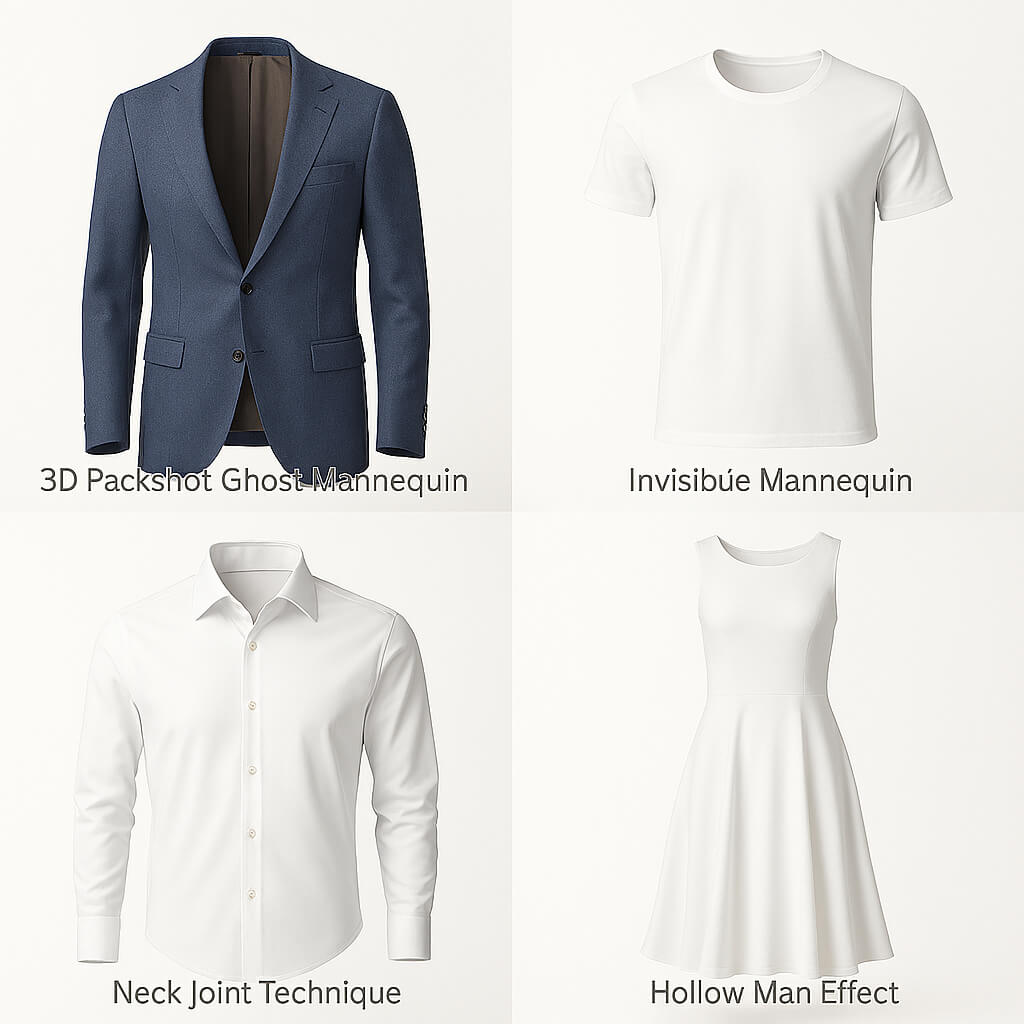 TYPES OF GHOST MANNEQUIN EDITING