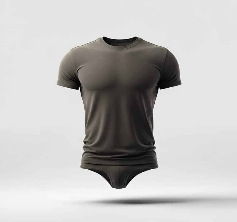 A garment displayed using the Hollow Man Effect, showcasing a lifelike 3D appearance with an invisible mannequin on a clean white background.