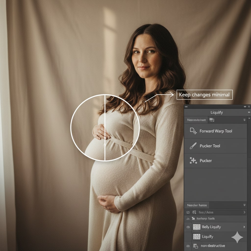 Enhance Baby Bump with Liquify (Subtle)
