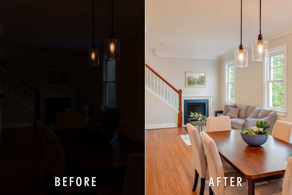 Enhanced Property with Lighting and Color Correction