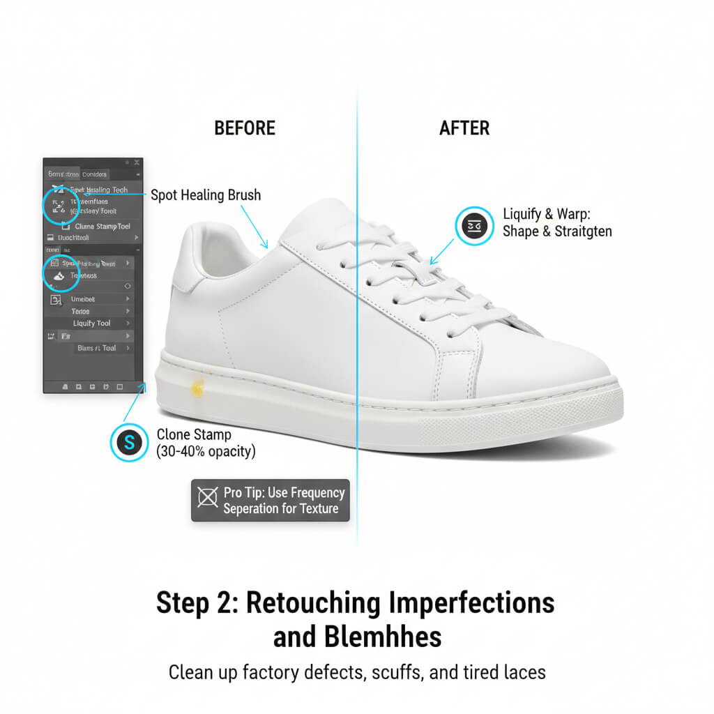 Step 2: Retouching Imperfections and Blemishes