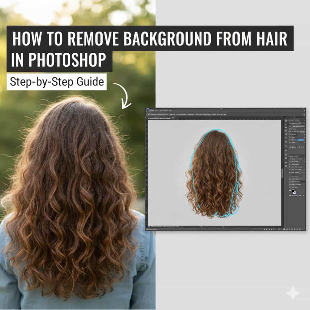 How to Remove the Background from Hair in Photoshop (Step-by-Step Guide)