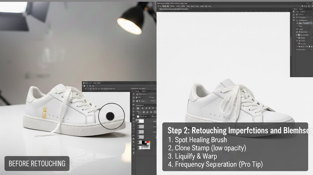 Retouching Imperfections and Blemishes