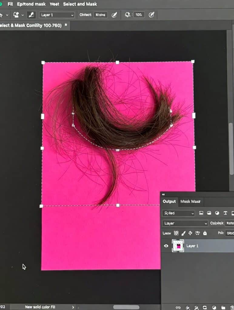 Remove Background from Hair Using Select and Mask