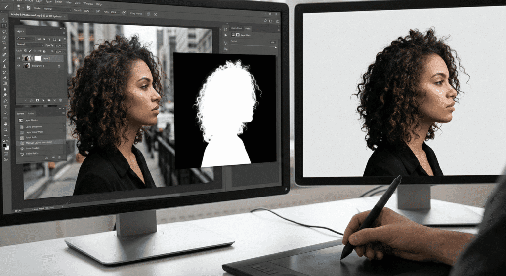 Manual photo masking