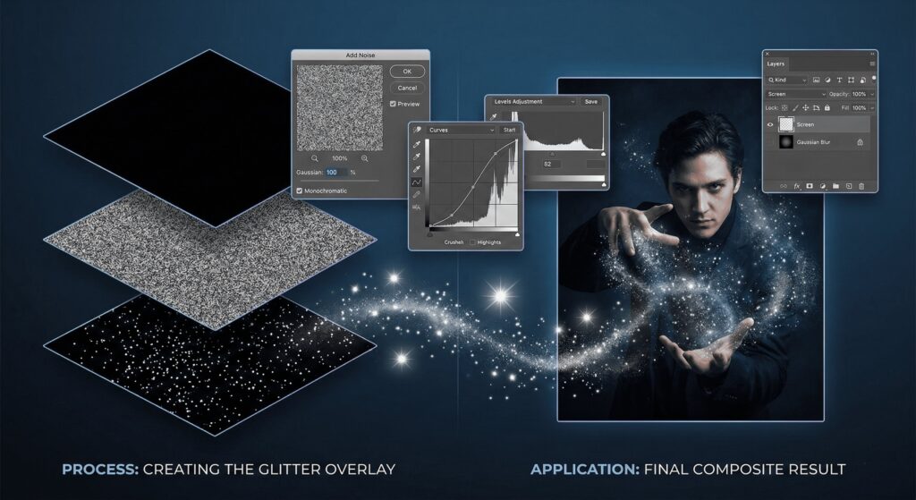 How Does the Noise Filter Build a Magical Glitter Overlay?