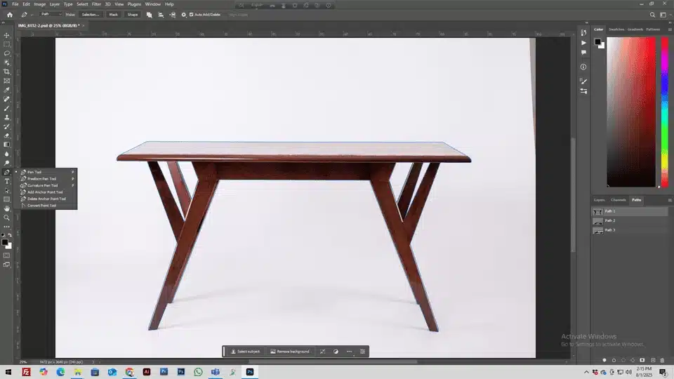 Object Isolation and Clipping Path Creation