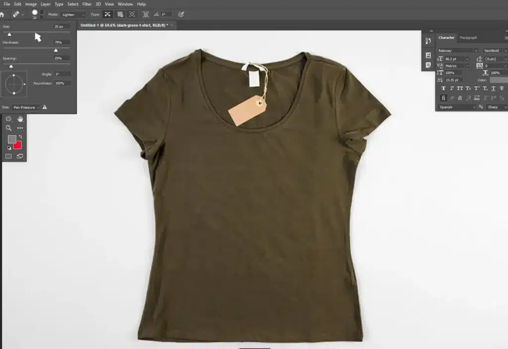  Set your brush hardness